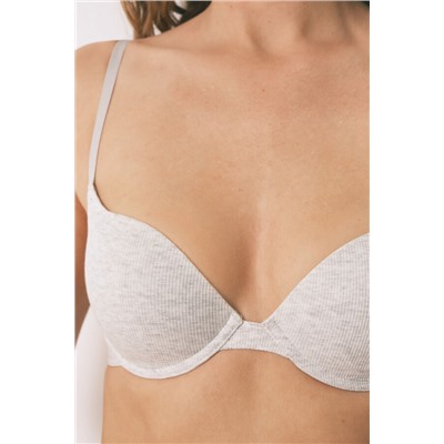 Sujetador push up GORGEOUS algodón gris
