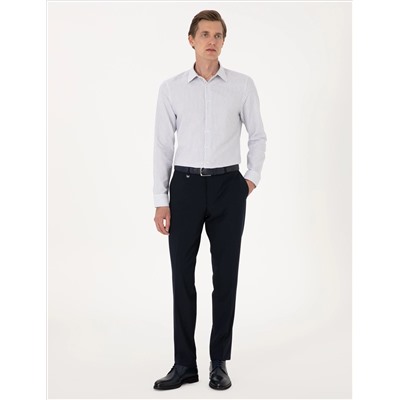 Mavi Slim Fit Uzun Kollu Gömlek