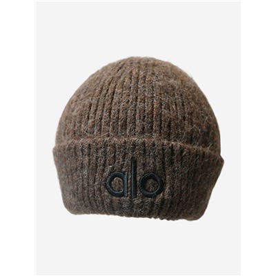 Теплая шапка унисекс с вышивкой логотипа бренда  AL*O