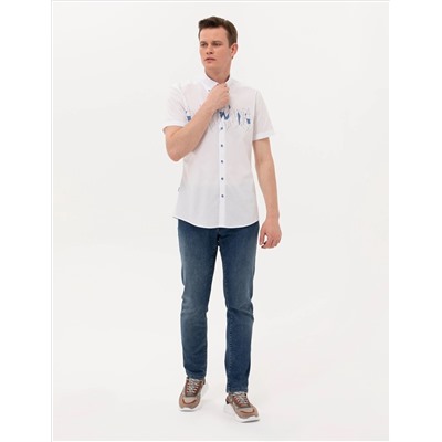 Lacivert Ex. Slim Fit Kısa Kollu Gömlek
