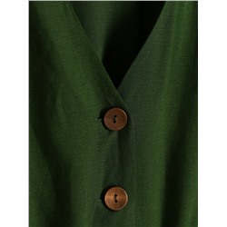 Платье из смесовой льняной ткани