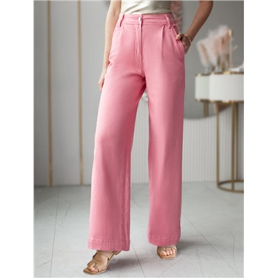 Джинсы-палаццо из эластичного денима