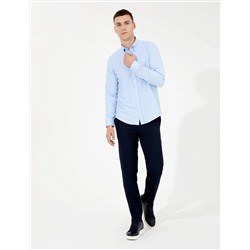 Açık Mavi Slim Fit Oxford Gömlek