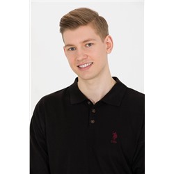 Erkek Siyah Polo Yaka Triko Kazak