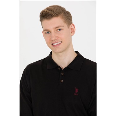 Erkek Siyah Polo Yaka Triko Kazak