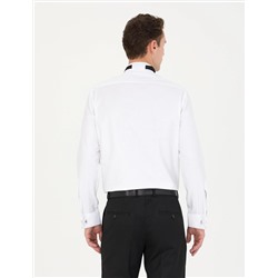 Beyaz Slim Fit Smokin Gömlek