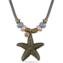 Колье (жемчуг микс, ракушка; покрытие: бронза)