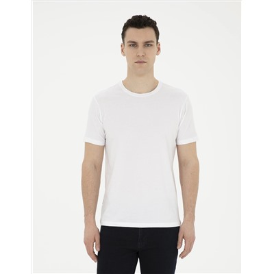 Beyaz Slim Fit Basic Tişört