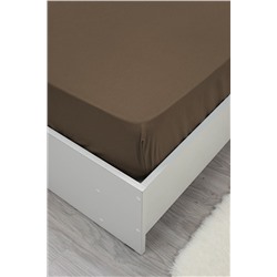 Простыня на резинке горький шоколад 180х200  бязь 120гр/м Текстильная коллекция