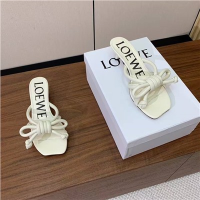 Женские шлепки на небольшом каблуке  (4 цвета) ЛОЕВ*Е