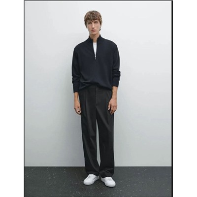 Мужское пуловер с короткой молнией МАССИМО Д