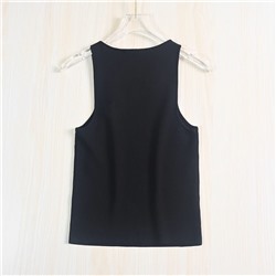 Трикотажный топ с круглым вырезом и вырезом на груди с декоративным шнурком из страз. Экспорт