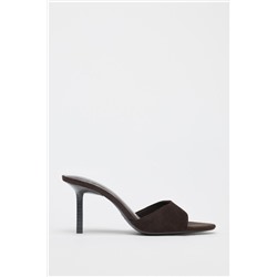 SPLIT SUEDE HIGH-HEEL SANDALS