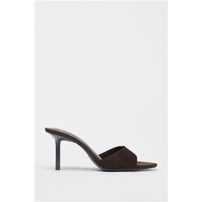 SPLIT SUEDE HIGH-HEEL SANDALS