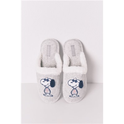 Zapatillas casa Snoopy gris oscuro