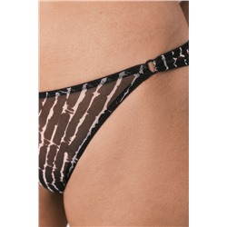 Braga brasileña tul estampado granate