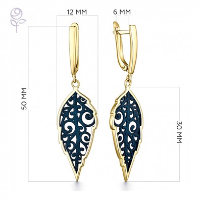 Серьги серебро 52915YU