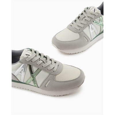 Microfiber sneakers with logo Woman