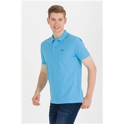 Erkek Turkuaz Basic Polo Yaka Tişört