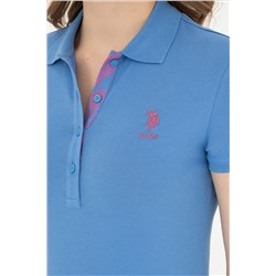 Kadın Koyu Mavi Basic Polo Yaka Tişört