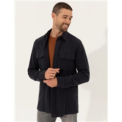 Lacivert Regular Fit Uzun Kollu Gömlek
