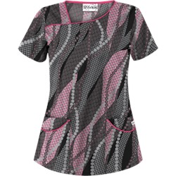 UA Floral Waterfall Black Scrub Top
