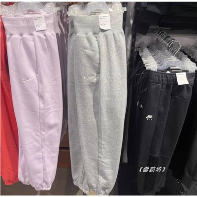 Теплые женские штаны с широкой резинкой на талии   Nik*e Аутлет. Оригинал