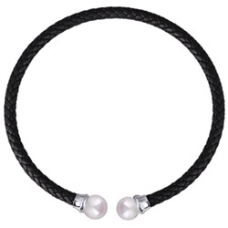 Колье-чокер Дуэт (Майорка 16мм белая; покрытие родий), Есть комплект