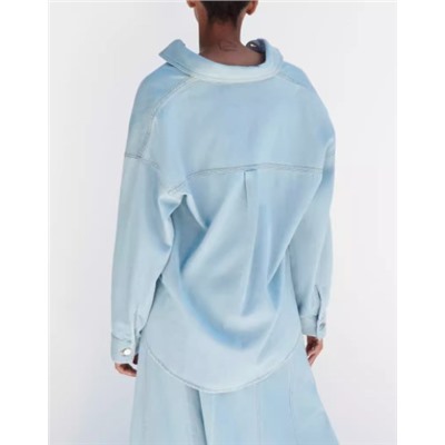 Джинсовая куртка с лацканами и накладными карманами  ZAR*A