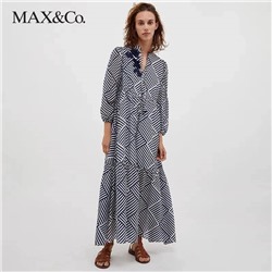 Ma*x&C*O   ❤️  экспорт в Россию 🇷🇺 кстати цена на Lamod*a  25 000 - 35 000 😁 платье длинной maxi; тонкое и легкое! Круглый V- образный вырез с завязками для регулирования размера выреза✅  начало продаж 22.04 в 10:00