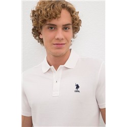 Erkek Ekru Basic Polo Yaka Tişört