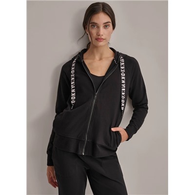 TWO TONE LOGO DRAWCORD HOODIE