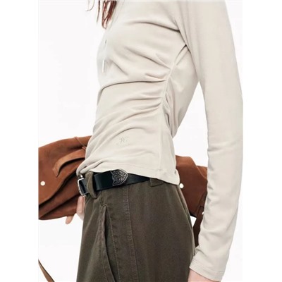 Женская асимметричная трикотажная футболка МО*КО