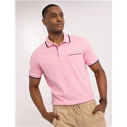 SOLID INTERLOCK POLO SHIRT WITH HIDDEN POCKET