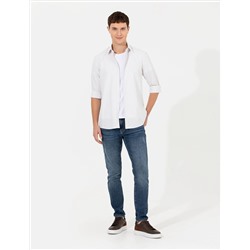 Açık Gri Slim Fit Uzun Kollu Gömlek