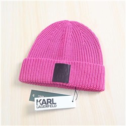 Теплая шерстяная шапка крупной вязки Kar*l Lagerfel*d