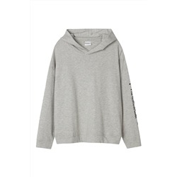 Sudadera con capucha Gris claro jaspeado