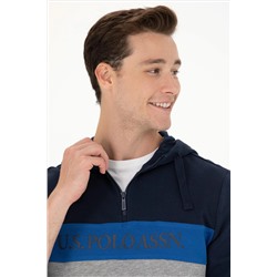 Erkek Lacivert Kapüşonlu Sweatshirt