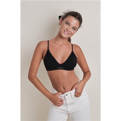 Sujetador seamless triangular negro