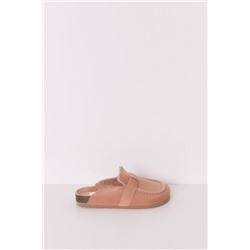 Zapatillas tipo zueco ante rosa