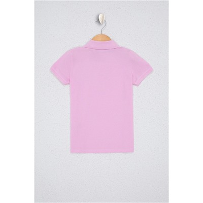 Erkek Çocuk Açık Pembe Polo Yaka Tişört