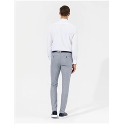Lacivert Slim Fit Beli Lastikli Kanvas Pantolon