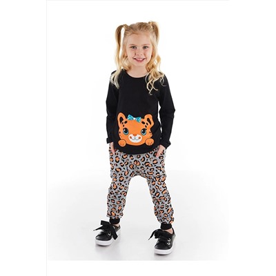 Denokids Küçük Leopar Kız Pantolon Takım CFF-21S1-071