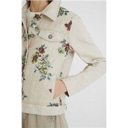 Chaqueta vaquera slim flores