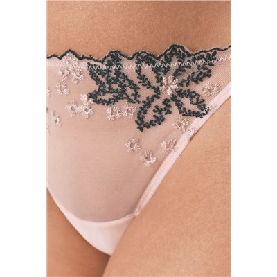 Tanga tul bordado negro