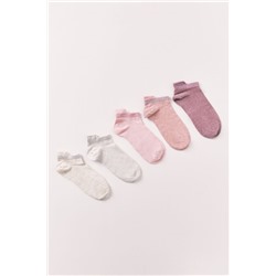 Pack 5 calcetines cortos deportivos rosas