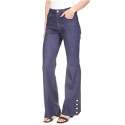 MICHAEL MICHAEL KORS Women's Selma Shank Button-Hem Flare-Leg Denim Jeans