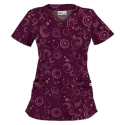 UA Total Eclipse Wine Scallop Neck Top