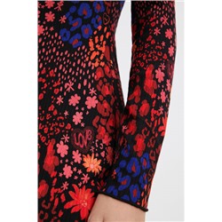 Vestido corto slim flores