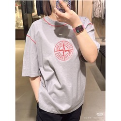 Футболка с вышитым логотипом на груди  2 цвета